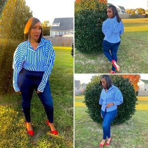 Beautiful Puff Sleeved Button up Blouse